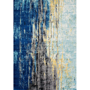 ABSTRACT WATERFALL BLUE – 7′ x 9′