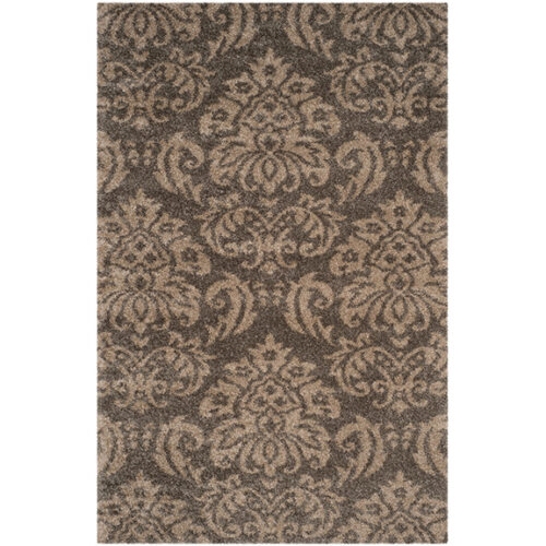 BROWN/CREAM RUG  4′ X 6′