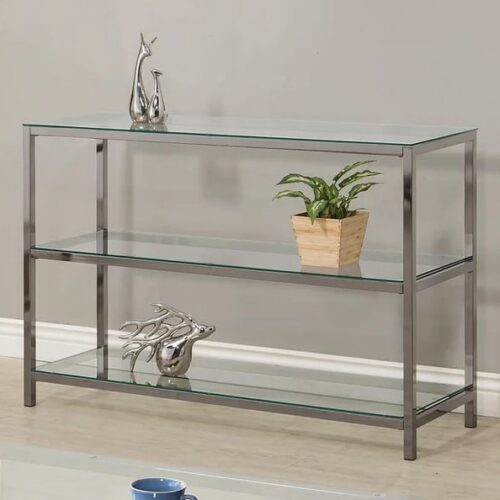 BLACK NICKEL SOFA TABLE