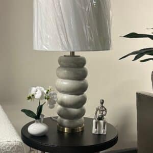 WHITE WASH TABLE LAMP