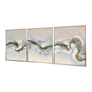 HAND PAINTED TRIPTYCH CANVAS FRAMED