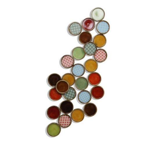 MULTICOLORED SMALL METAL CIRCLES