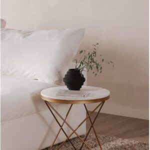 HALEY SIDE TABLE WHITE GOLD