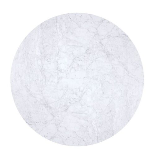 BARTOLE ROUND DINING TABLE White and Matte Black