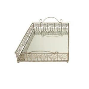 22″ SILVER  GLAM METAL TRAY