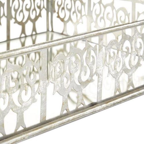 22″ SILVER  GLAM METAL TRAY