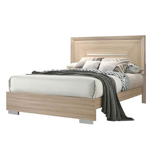 LYNNCREST Queen Panel Bed Rustic Beige