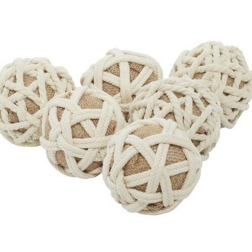 Brown Jute Natural Orbs & Vase Filler S/6