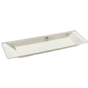 25″ WHITE STAINLESS STEEL TRADITIONAL TRAY
