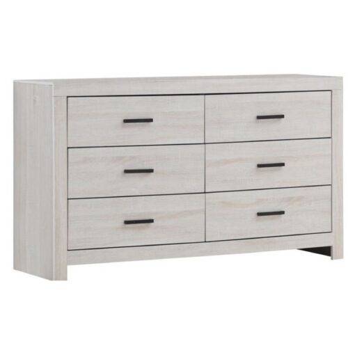 BRANTFORD 6-DRAWER DRESSER, COASTAL WHITE