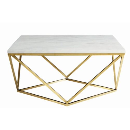 MODERN FAUX MARBLE SQUARE COFFEE TABLE