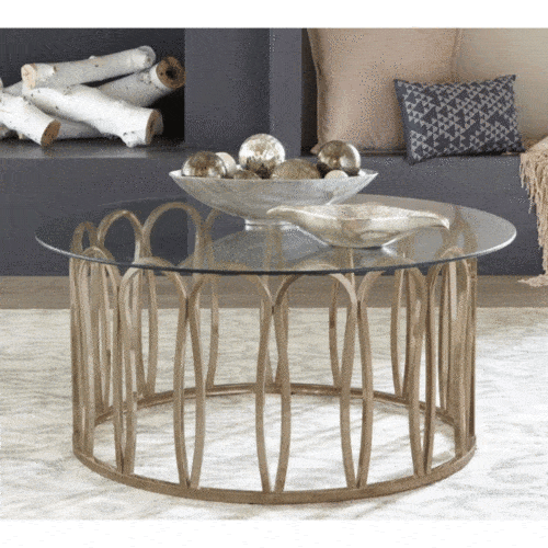 MONETT CHOCOLATE CHROME COFFEE TABLE