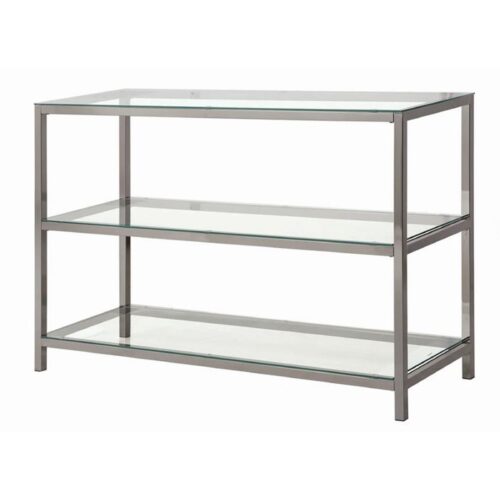 BLACK NICKEL SOFA TABLE