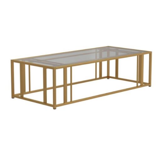 MATTE BRASS COFFEE TABLE