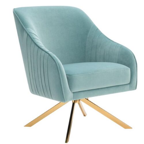 ACCENT CHAIR AQUA SWIVEL