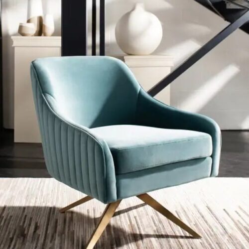 ACCENT CHAIR AQUA SWIVEL