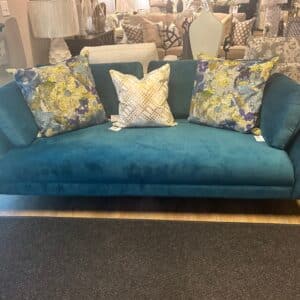 DARWIN VELVET SOFA, EMERALD BLUE