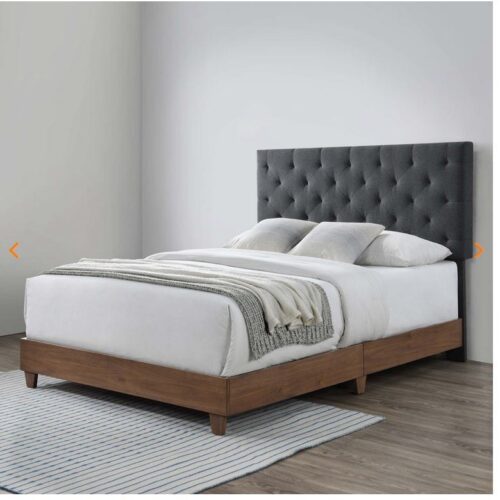 RHIANNON DIAMOND TUFTED QUEEN PLATFORM BED