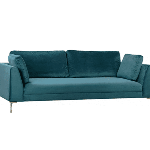 DARWIN VELVET SOFA, EMERALD BLUE