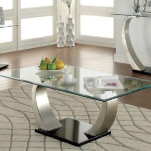 WILLEMSE GLASS TOP COFFEE TABLE