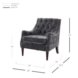 MARLENE ACCENT CHAIR GRAY FABRIC