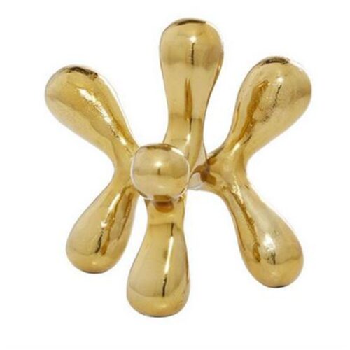 GOLD ALUMINUM CONTEMPORARY ABSTRACT SCULPTURE