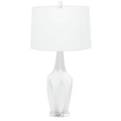 WHITE POLYSTONE COASTAL TABLE LAMP