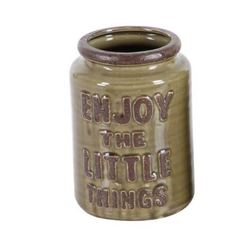 OLIVE VINTAGE DECORATIVE JAR