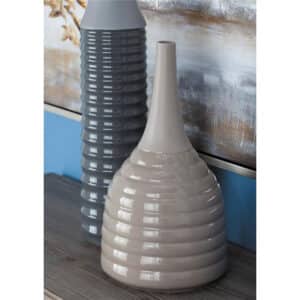 BROWN CERAMIC CONTEMPORARY VASE