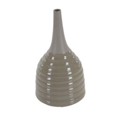 BROWN CERAMIC CONTEMPORARY VASE