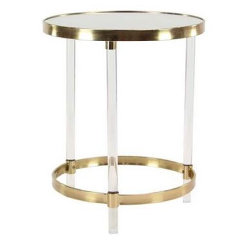 GOLD CONTEMPORARY ACRYLIC ACCENT TABLE