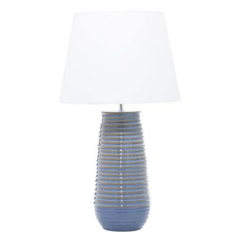 BLUE CERAMIC RUSTIC TABLE LAMP