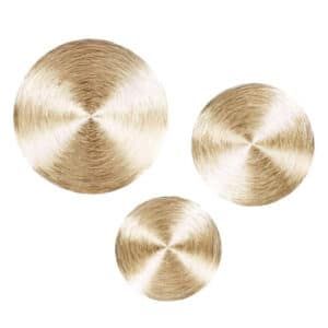 SET OF 3 BROWN METAL CONTEMPORARY WALL DECOR