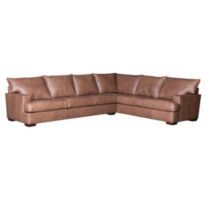 SECTIONAL IN WILD WEST BROWN LEATHER