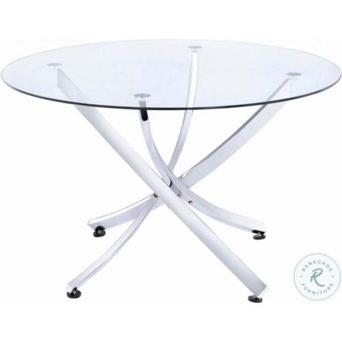 COASTER CHROME DINING TABLE
