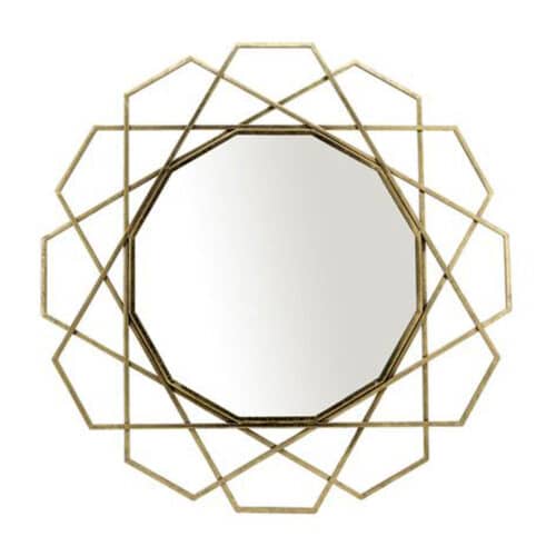 GEOMETRIC MIRROR, GOLD METAL