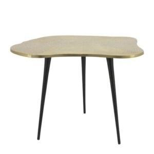 CONTEMPORARY TEXTURED METAL ACCENT TABLE – GOLD