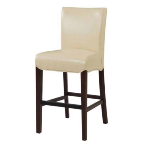 MILTON LEATHER COUNTER STOOL, CREAM