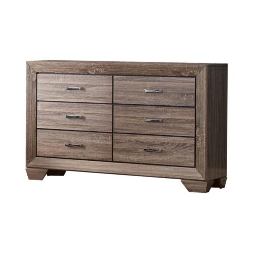 KAUFFMAN 6-DRAWER DRESSER, WASHED TAUPE