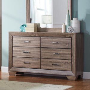 KAUFFMAN 6-DRAWER DRESSER IN WASHED TAUPE