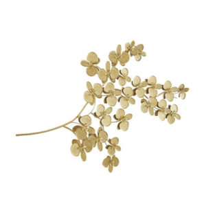 GOLD METAL ORCHID FLORAL WALL DECOR