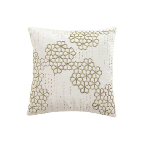 SQUARE WHITE VELVET DECORATIVE THROW PILLOW