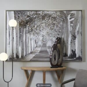 WHITE POLYSTONE TRADITIONAL TREES FRAMED WALL ART