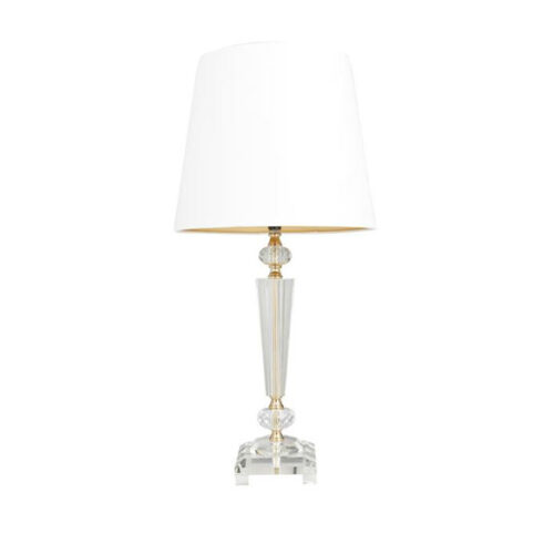 WHITE LINEN TRADITIONAL BUFFET LAMP