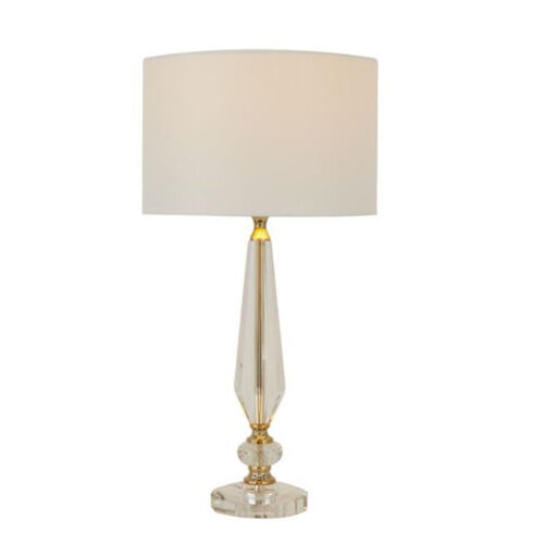 WHITE LINEN TRADITIONAL BUFFET LAMP