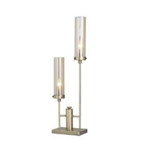 SILVER METAL MODERN ACCENT LAMP