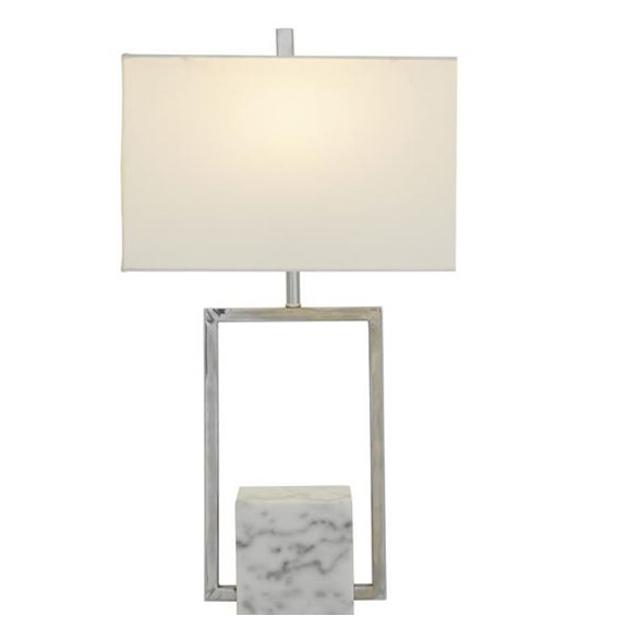 SILVER MARBLE MODERN TABLE LAMP