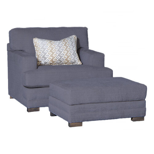 333F- SEAT WITH OTTOMAN HANSEN OCEAN FABRIC