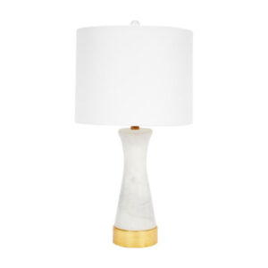 WHITE MARBLE FAY LAMP