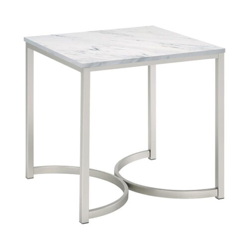 LEONA FAUX MARBLE END TABLE